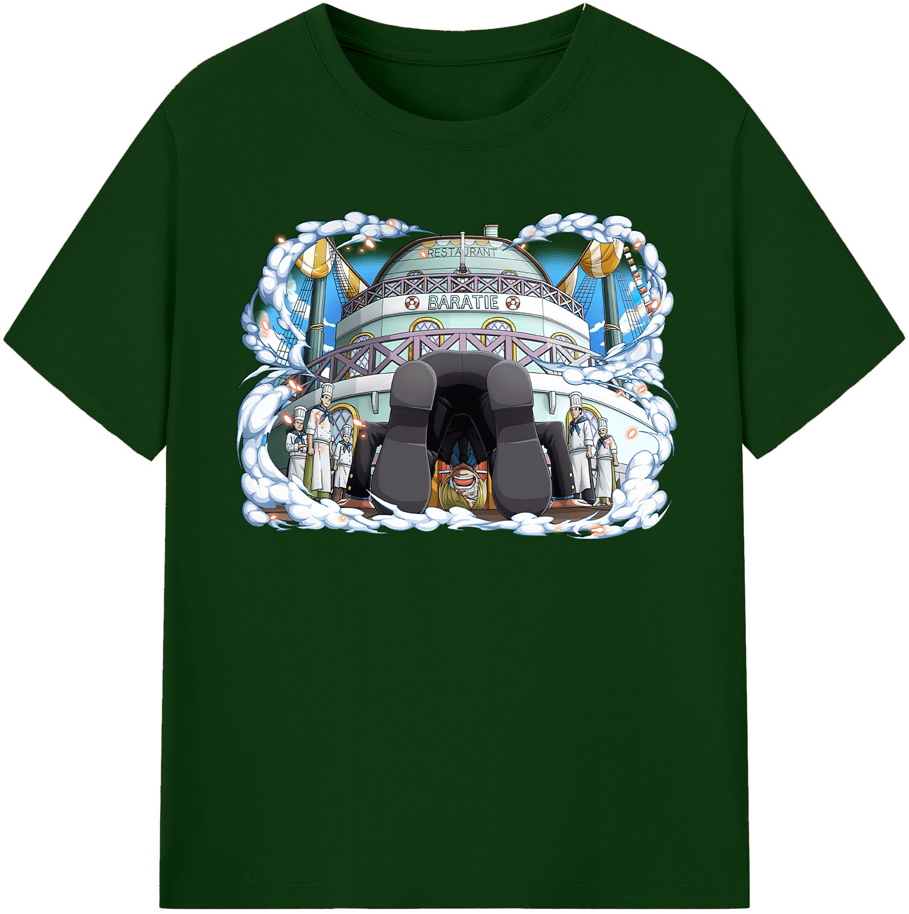 ワンピース サンジ ONE PIECE Sanji 綿100％半袖Tシャツ（フロントプリント）